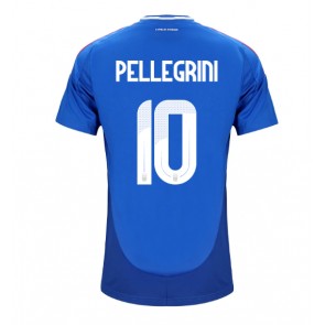 Italien Lorenzo Pellegrini #10 Hemmatröja EM 2024 Kortärmad